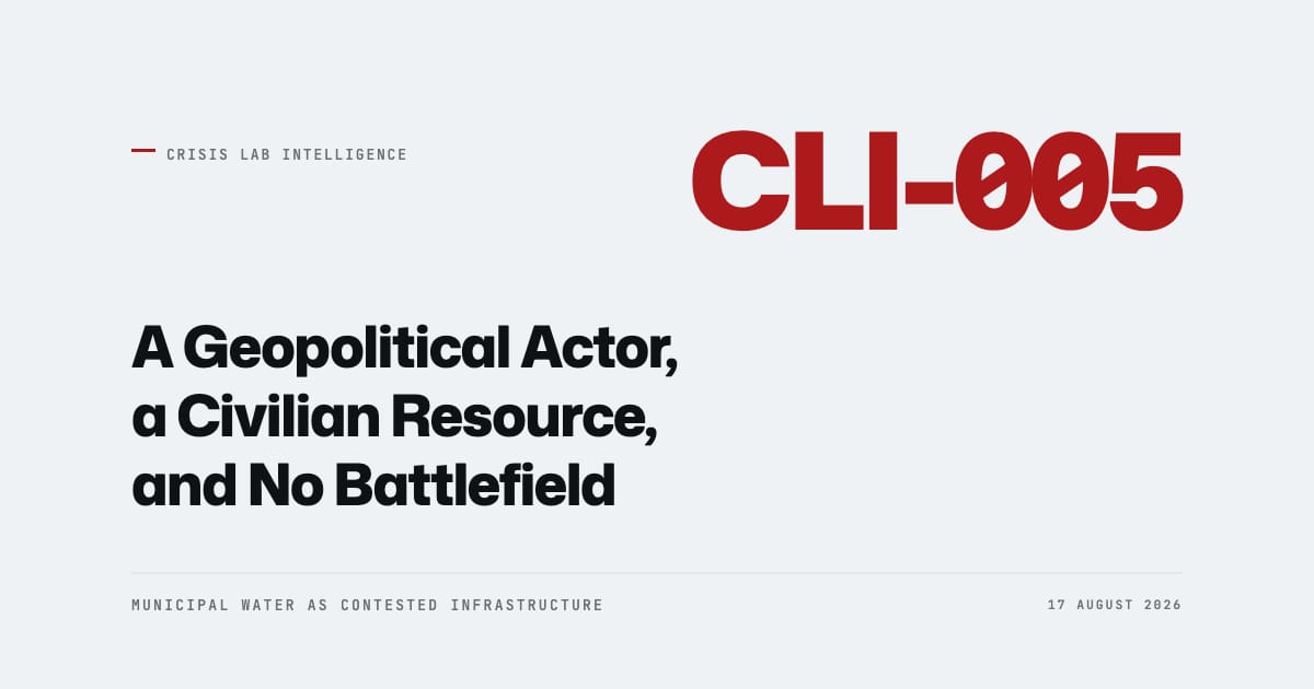 A Geopolitical Actor, a Civilian Resource, and No Battlefield